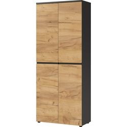 Schrank Germania 4266-549 GW-Lissabon 1970 x 800 x 400 mm Graphit, Navarra-Eiche