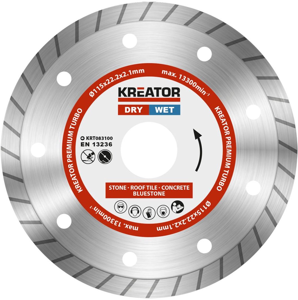 Kreator krt083100 Diamantscheiben-Set – ø115 mm – universell