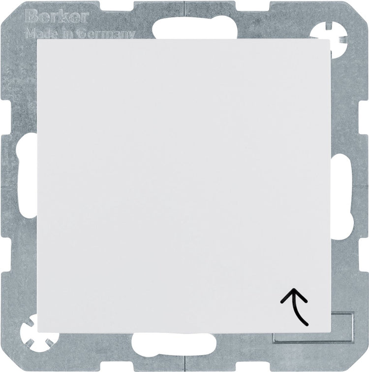 Berker S1 Einbau-Wandsteckdose (WC) 1-fach mit Klappdeckel polarweiß