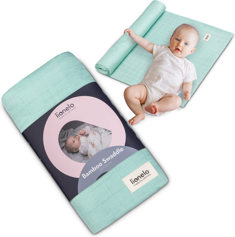 Lionelo Bambus-Pucktuch – Puck-Babydecke 120 x 120 cm – 100 % Bambus-Baumwolle – antibakteriell, antimykotisch, hypoallergen – thermoregulierend – waschbar – weich atmungsaktiv – für empfindliche Haut