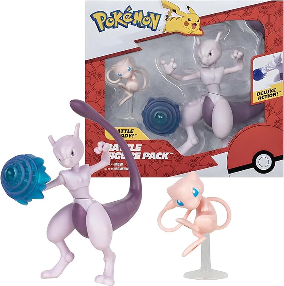 Pokémon Battle Abbildungen 2 Pack Mew Mewtu 12 cm