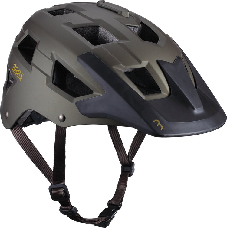 BBB Fahrrad-MTB-Helm Nanga – mit Halterung für Kamera oder Beleuchtung – waschbare Polsterung – Fahrradhelm Erwachsene: Männer Frauen – mattes Olivgrün – L – BHE-54
