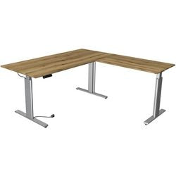 Kerkmann Sitz-Steh-Schreibtisch 10234055 Spanplatte Eiche, Silber