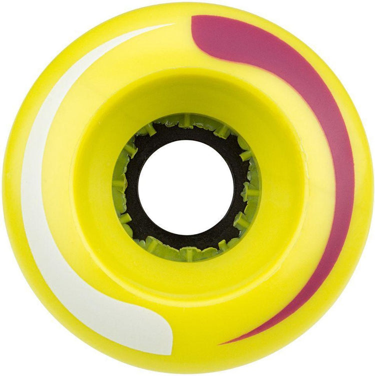 Nijdam-Räder für Rollschuhe – 54 x 32 mm – gelb lila weiß