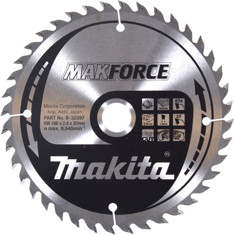 Makita b-32297 Makforce Handkreissägeblatt – 160 x 20 mm, 40 Zähne