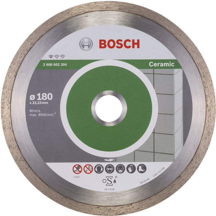 Bosch - Diamanttrennscheibe Standard für Keramik 180 x 22,23 x 1,6 x 7 mm