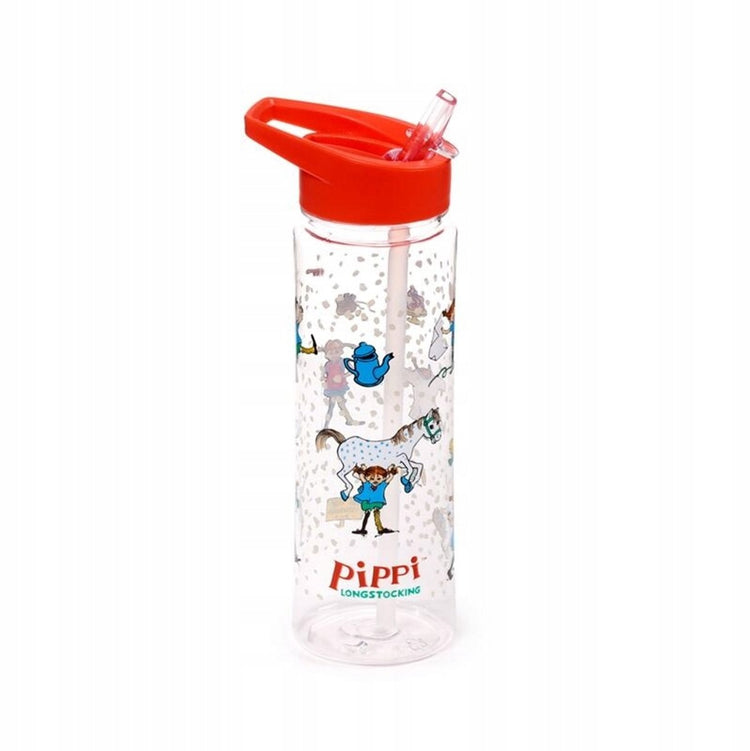 Pippi Langkous Ecozen Water Flasche 550 ml Flip Stroh