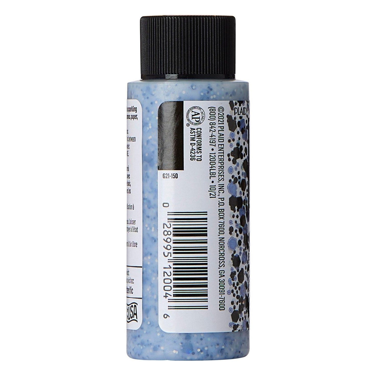 Folkart • glitzernde Pop-Acrylfarbe, schwarzes Eis, 59 ml