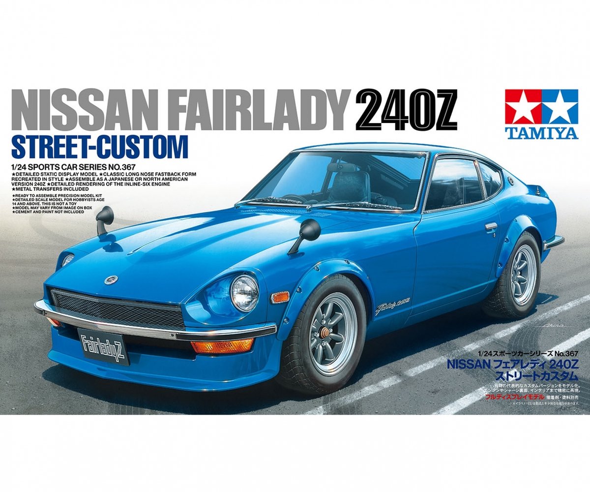 Tamiya Modellbausatzauto – 24367 Nissan Fairlady 240z Street-Custom – Auto aus Kunststoff – 1:24 – Modellbau