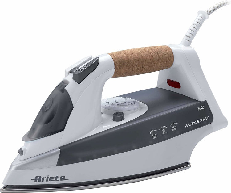 Ariete 6232 Trockendampfbügeleisen – Edelstahlsohle – 2200 Watt – 300 ml – Grau