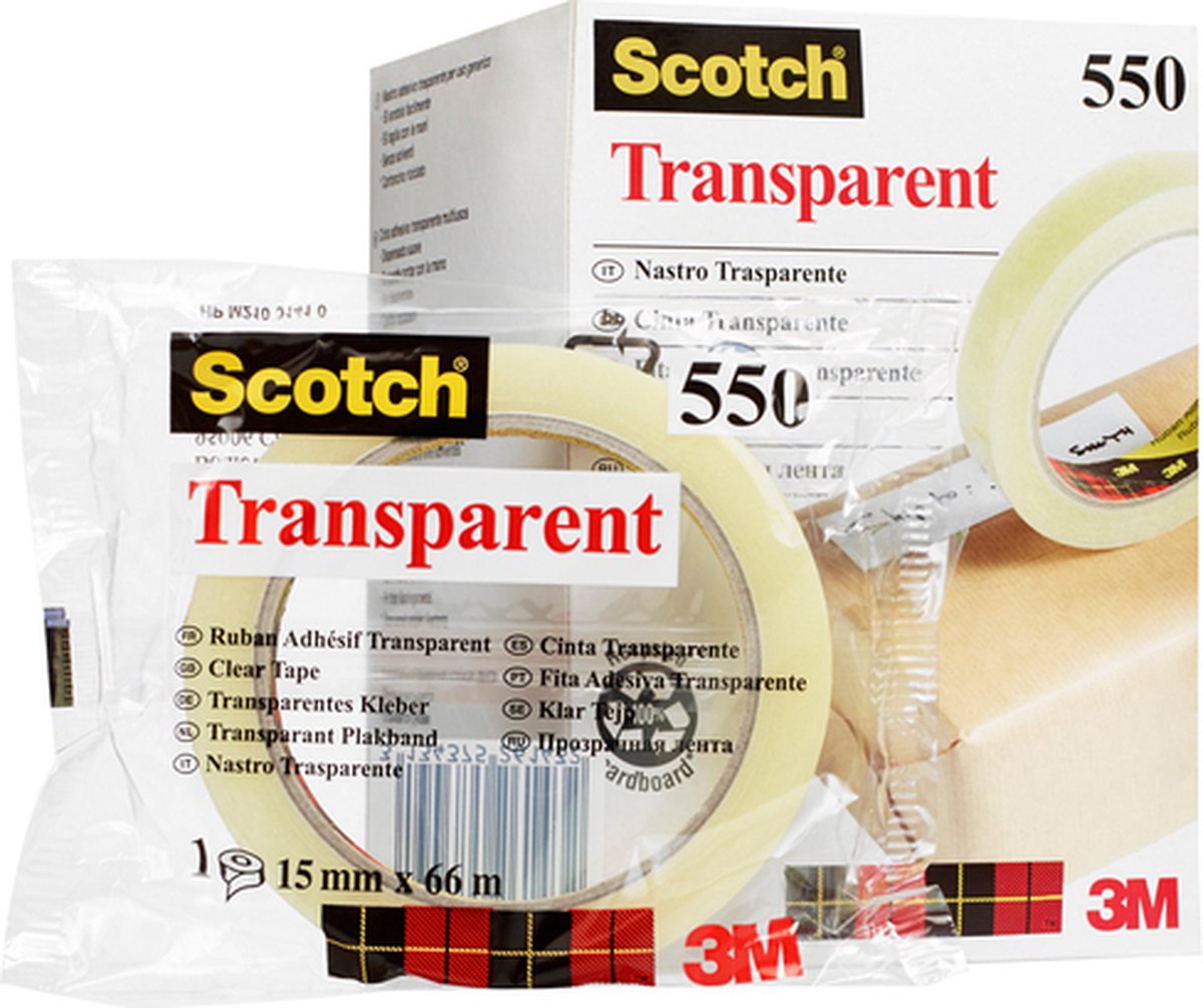 Scotch Klebeband 550 15mmx66m transparent | 10 Stück