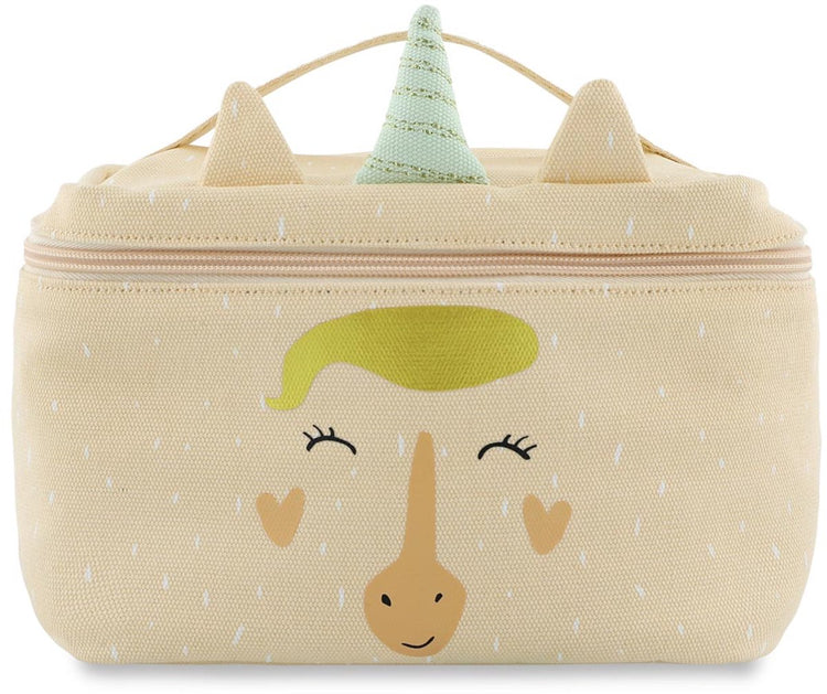 Trixie Lunchpaket - mrs. Einhorn - Kühltasche für Kinder - mit Namensschild - Thermotasche fürs Mittagessen - Rosa