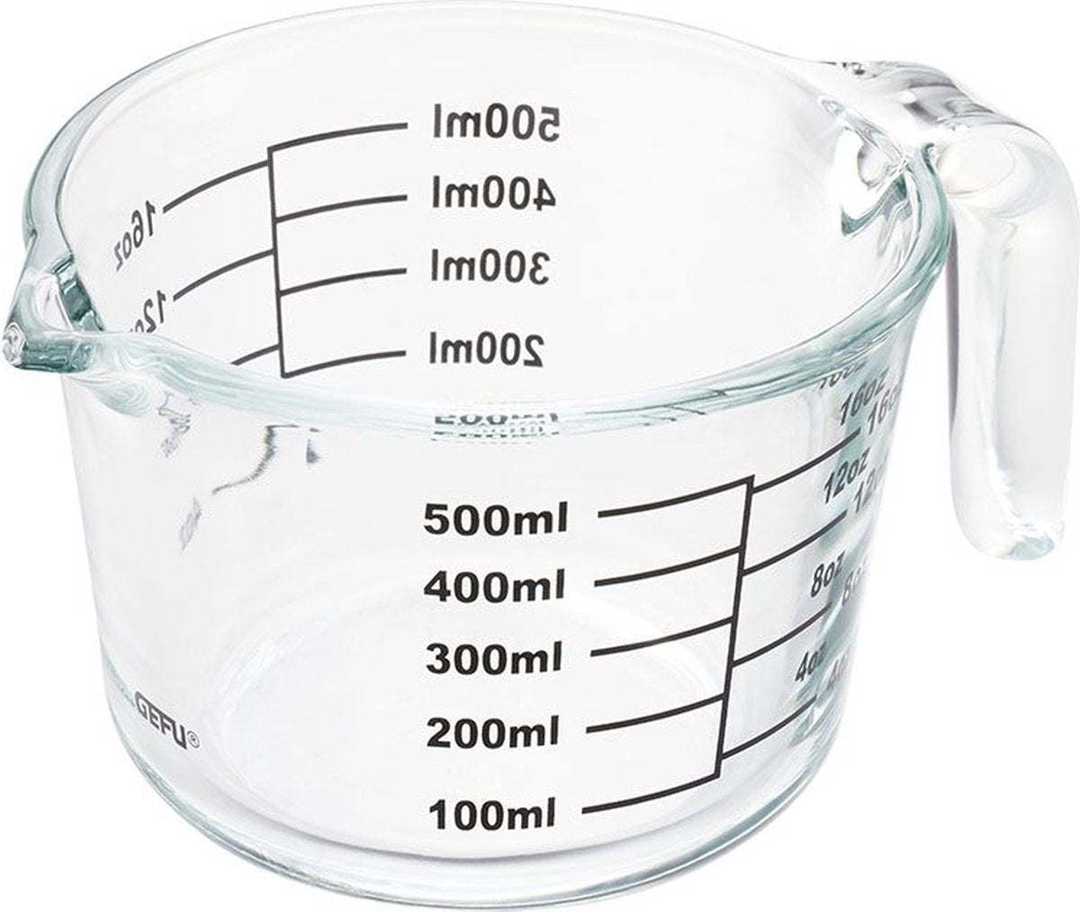Gefu Dimenso Messbecher 500 ml – Borosilikatglas – hitzebeständig bis 450°C