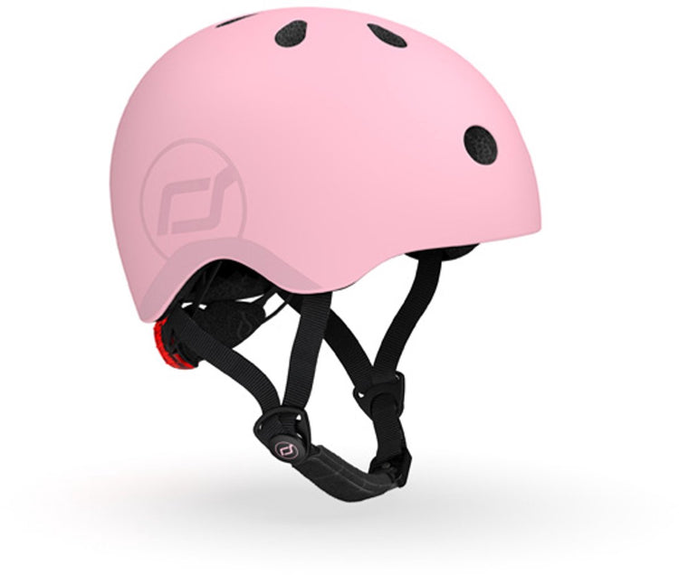 Scoot Ride Helm – Kinderhelm – S 51–55 cm – LED-Rücklicht – Magnetverschluss – verstellbar – Pink