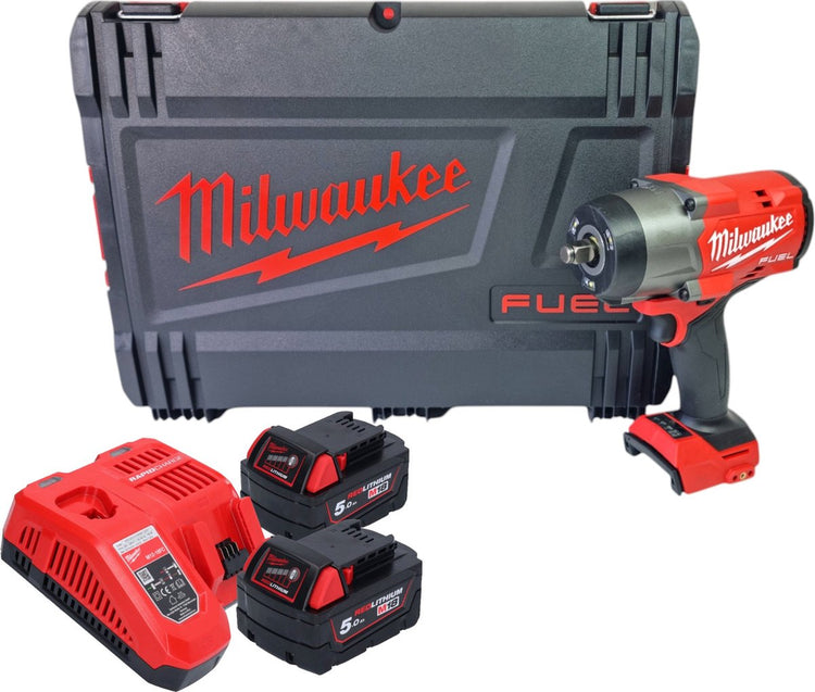 Milwaukee M18 FHIW2F12-502X M18 Fuel™ Schlagschrauber 1 2 High TRQ, 1491 nm Reibring, 2 x 5,0 Ah – 4933492783