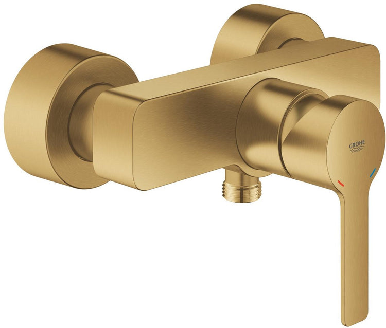 Grohe Lineare neue Duscharmatur – Wandmontage – Silkmove – abgedeckte S-Kupplungen – gebürsteter Cool Sunrise