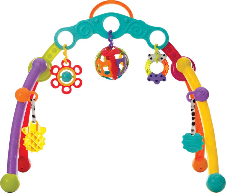 Playgro Fold and Go Playgym – Baby-Fitnessstudio – Aktivitäts-Fitnessstudio – Babyspielzeug – Babyspielzeug – Neugeborenes Babyspielzeug – Babyentwicklung – Mutterschaftsgeschenk – 5 abnehmbare Hängespielzeuge