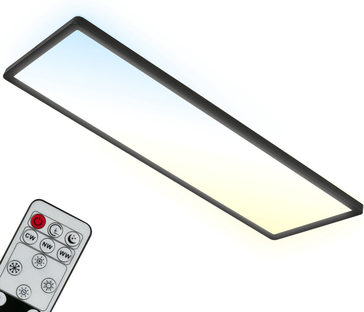 Briloner slim - LED-Deckenleuchte - mit Fernbedienung - dimmbar - 23W - 3000lm - Schwarz