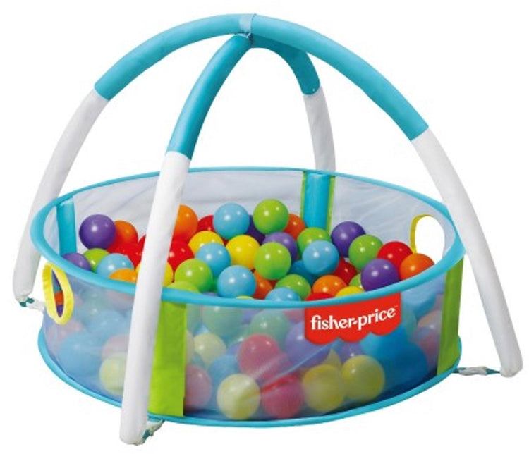 Fisher-Price Fisher Price – Bällebad mit Bogen – 25 Bälle inklusive – Durchmesser 72 Zentimeter – Spielfunktion zur Entwicklung der Auge-Hand-Koordination