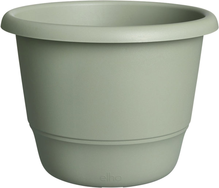 Elho Amiga Round 40 – Blumentopf für drinnen und draußen – 100 % recycelter Kunststoff – ø 39,0 x H 29,3 cm – Thymiangrün