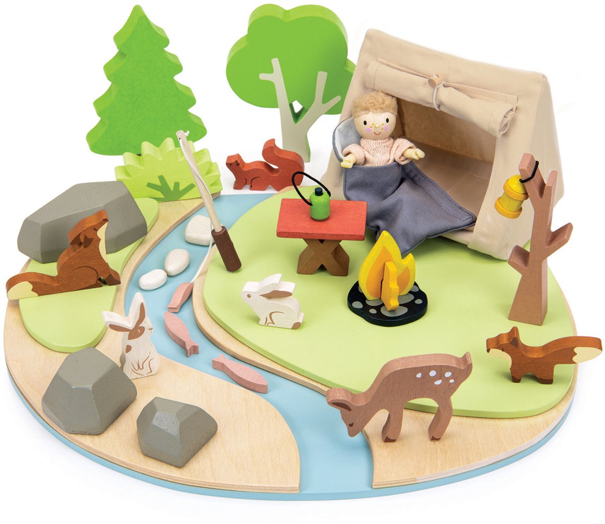 Tender Leaf Camping-Set Holzspielzeug – Camping-Abenteuer für Kinder.