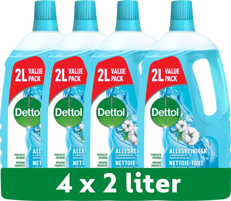 Dettol Allzweckreiniger – Leinenfrische 2l – 4 Stück – Vorteilspack