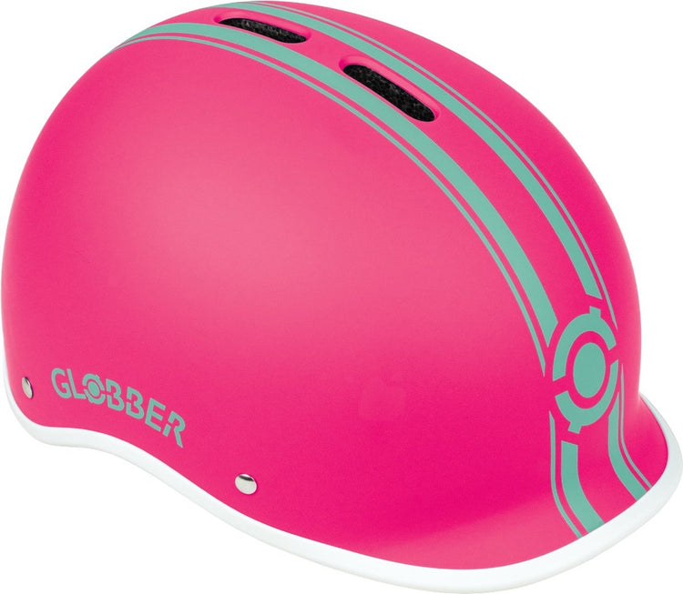 Globber-Helm – Helm Urban S M Fuchsia – Pink Lila – LED-Beleuchtung – ABS-Helm – verstellbar – S-M 51–55 cm