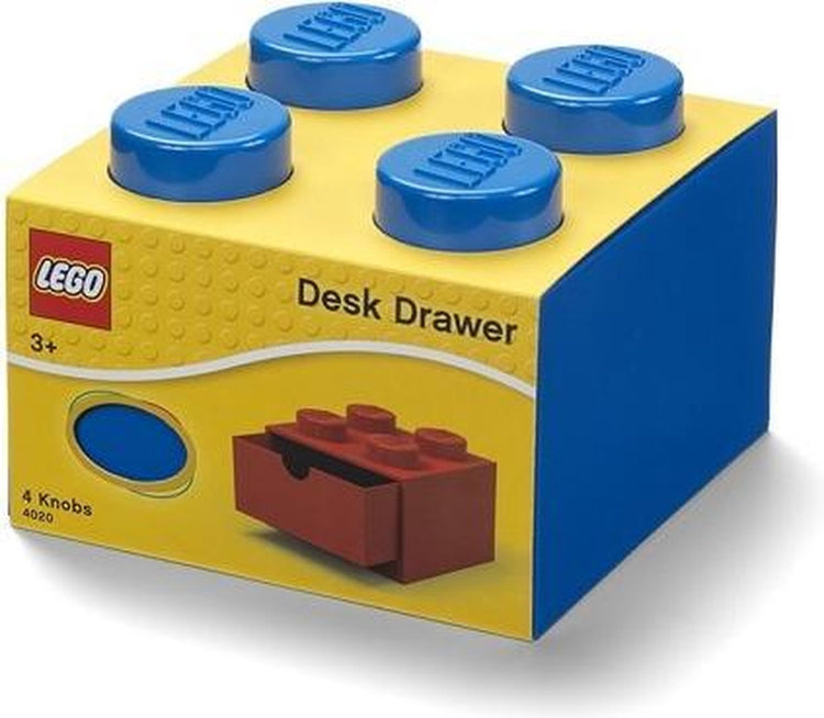Lego - Aufbewahrungsbox Schreibtischschublade Ziegel 4 - Kunststoff - Blau