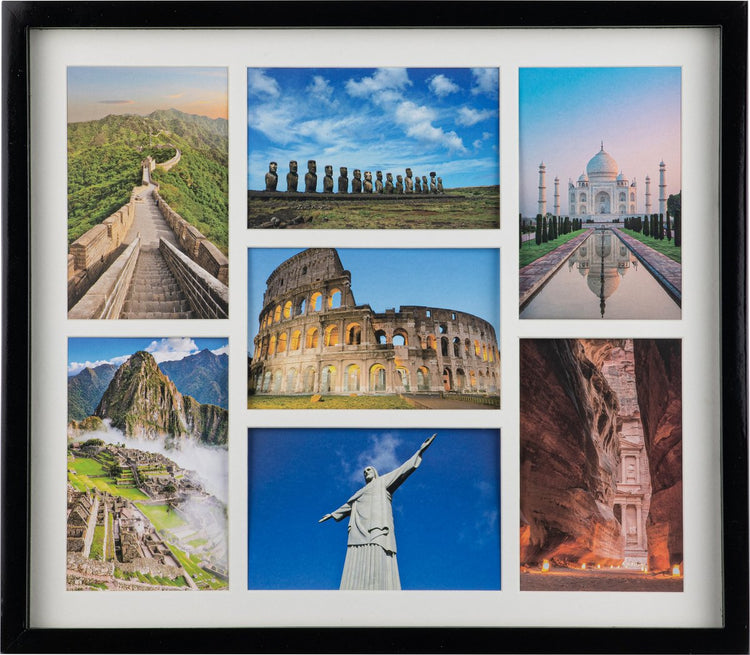 Henzo Fotorahmen – Klaviergalerie – Collagerahmen für 7 Fotos – Fotogröße 10 x 15 cm – Schwarz