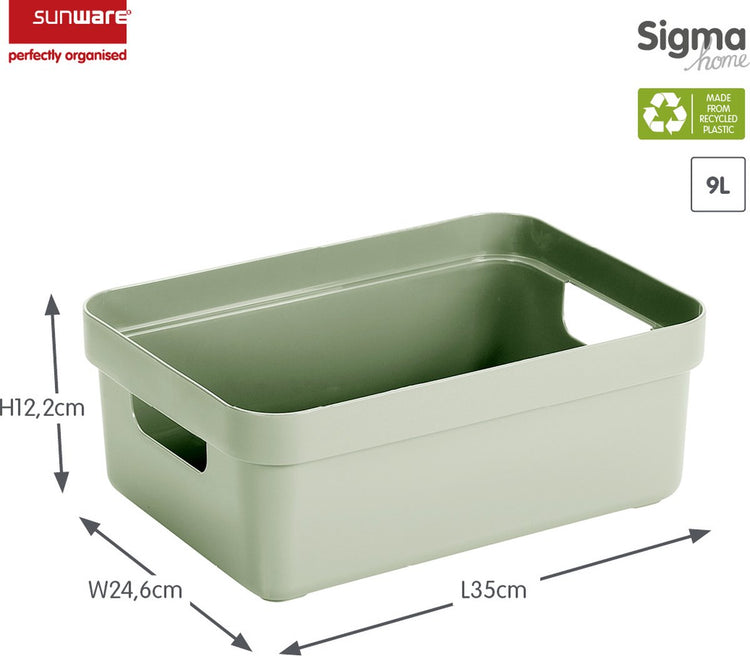 Sunware - Sigma Home Aufbewahrungsbox 9l grün - 35 x 24,6 x 12,2 cm