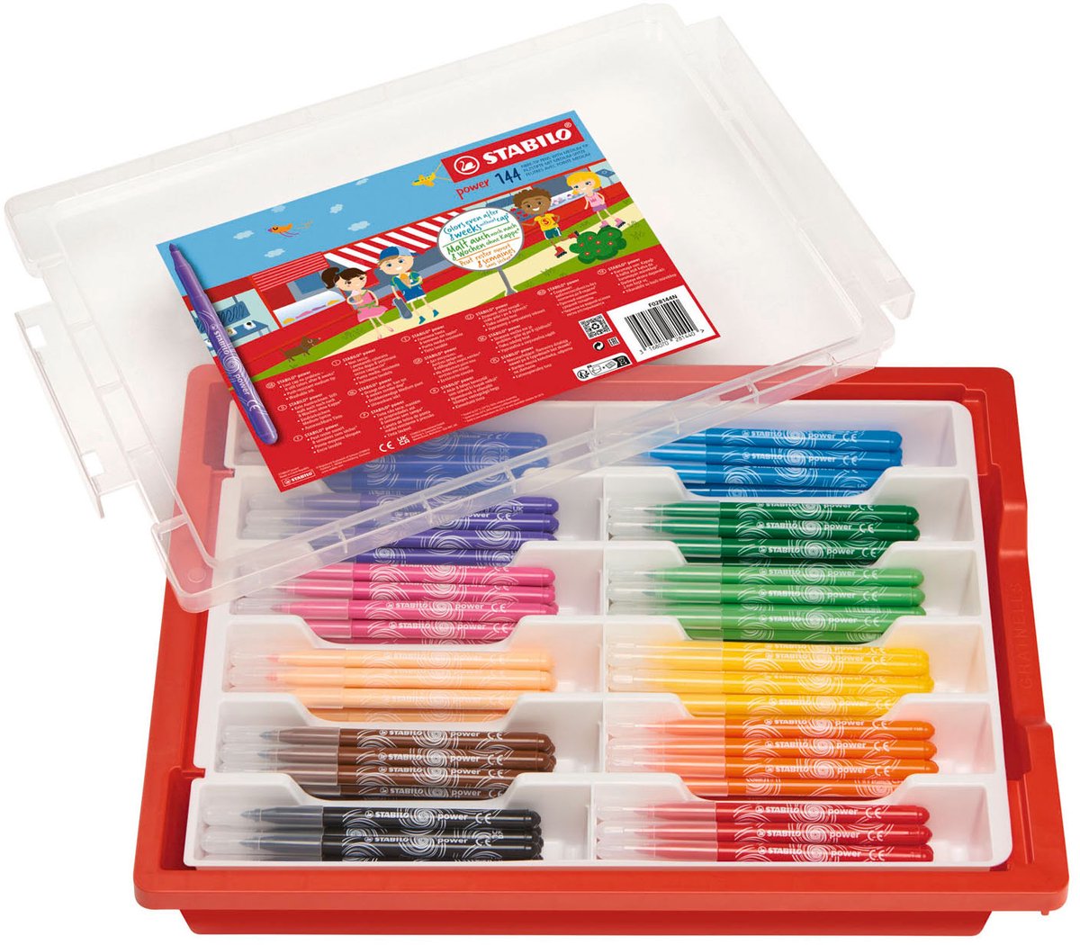 Stabilo Power Schulpackung Filzstifte - 144 Stk.