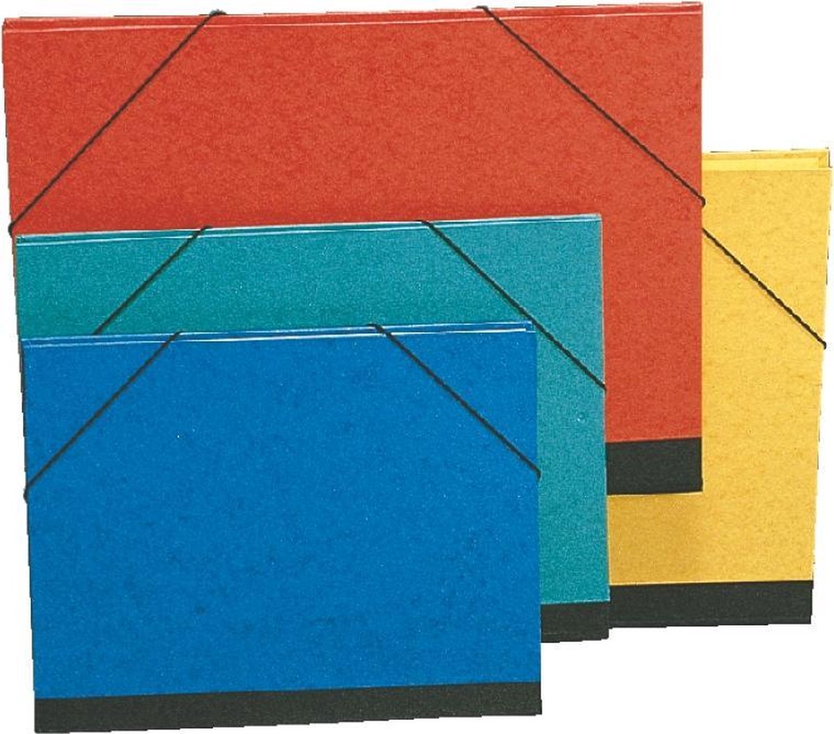 Zeichenmappe aus Esselte-Karton mit Gummiband – blau