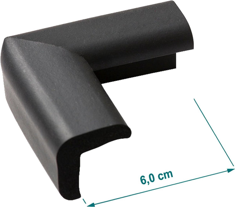 Sans Marque Jippie's ohne Marke – Tischecken aus Schaumstoff – 4 Stück – Schwarz