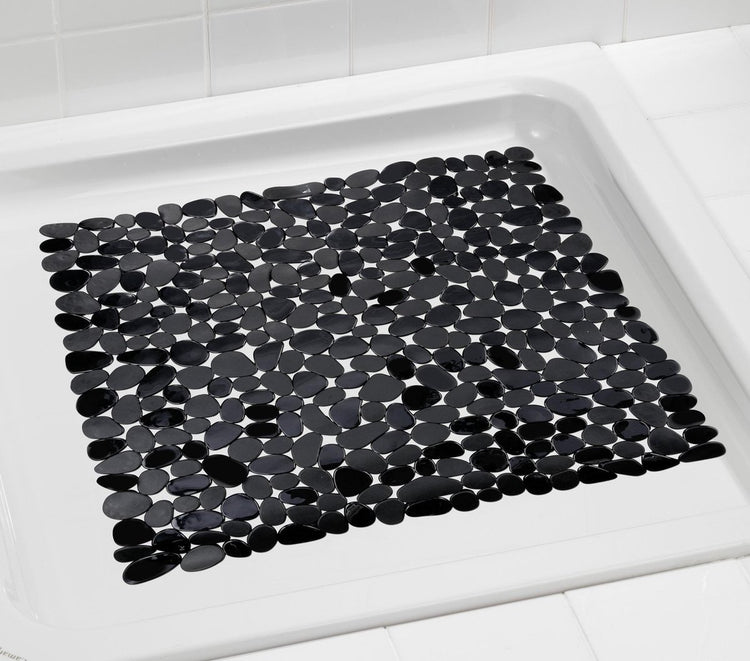 Wenko Antirutsch-Duschmatte Paradise 54x54cm schwarz – Antirutschmatte für die Dusche – mit Saugnäpfen
