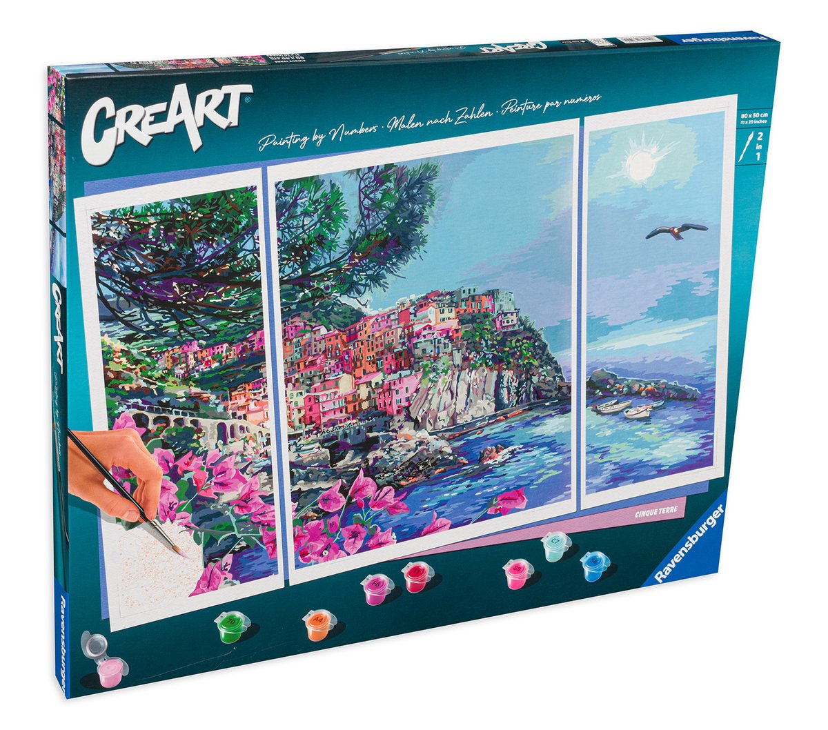 Ravensburger Kreart Gemälde auf Nummer romantische Cinque terre