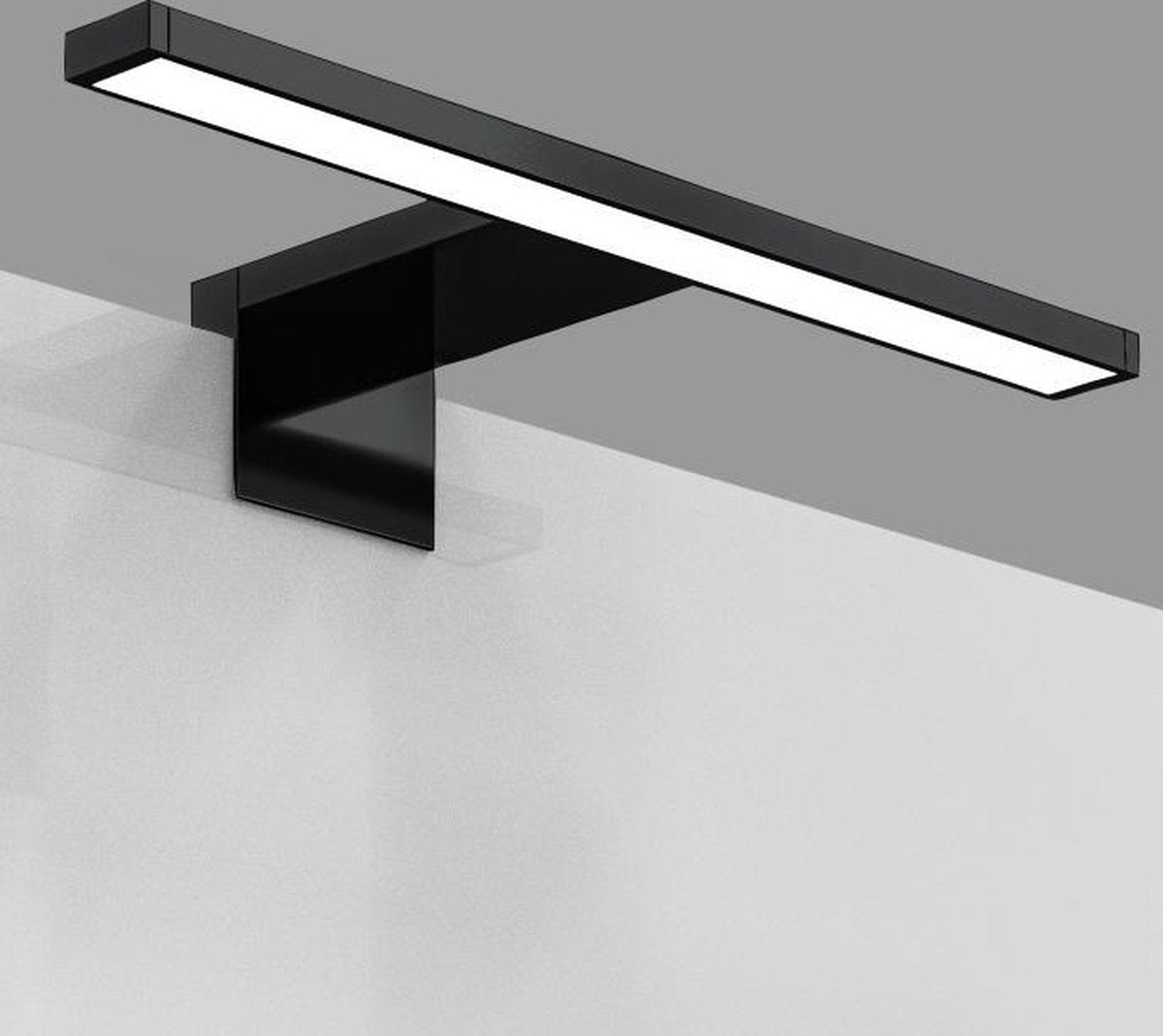 B.k.licht – LED-Spiegellampe – Schwarz – Badezimmerlampe – Spiegelbeleuchtung – L: 30 cm – IP44 – 4.000 K – 780 Lumen – 5 W LED