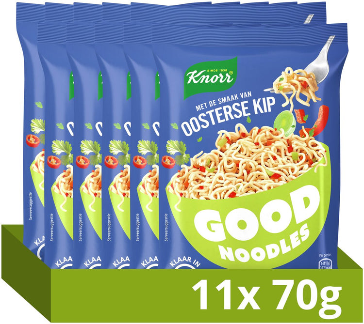 Knorr gute Nudeln – orientalisches Huhn – ohne künstliche Farb- und Konservierungsstoffe – 11 x 70 g