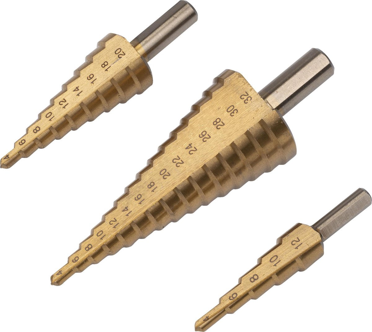 Kreator – Zubehör – krt061700 – Stufenbohrer-Set – 4–12 mm, 4–20 mm, 4–32 mm
