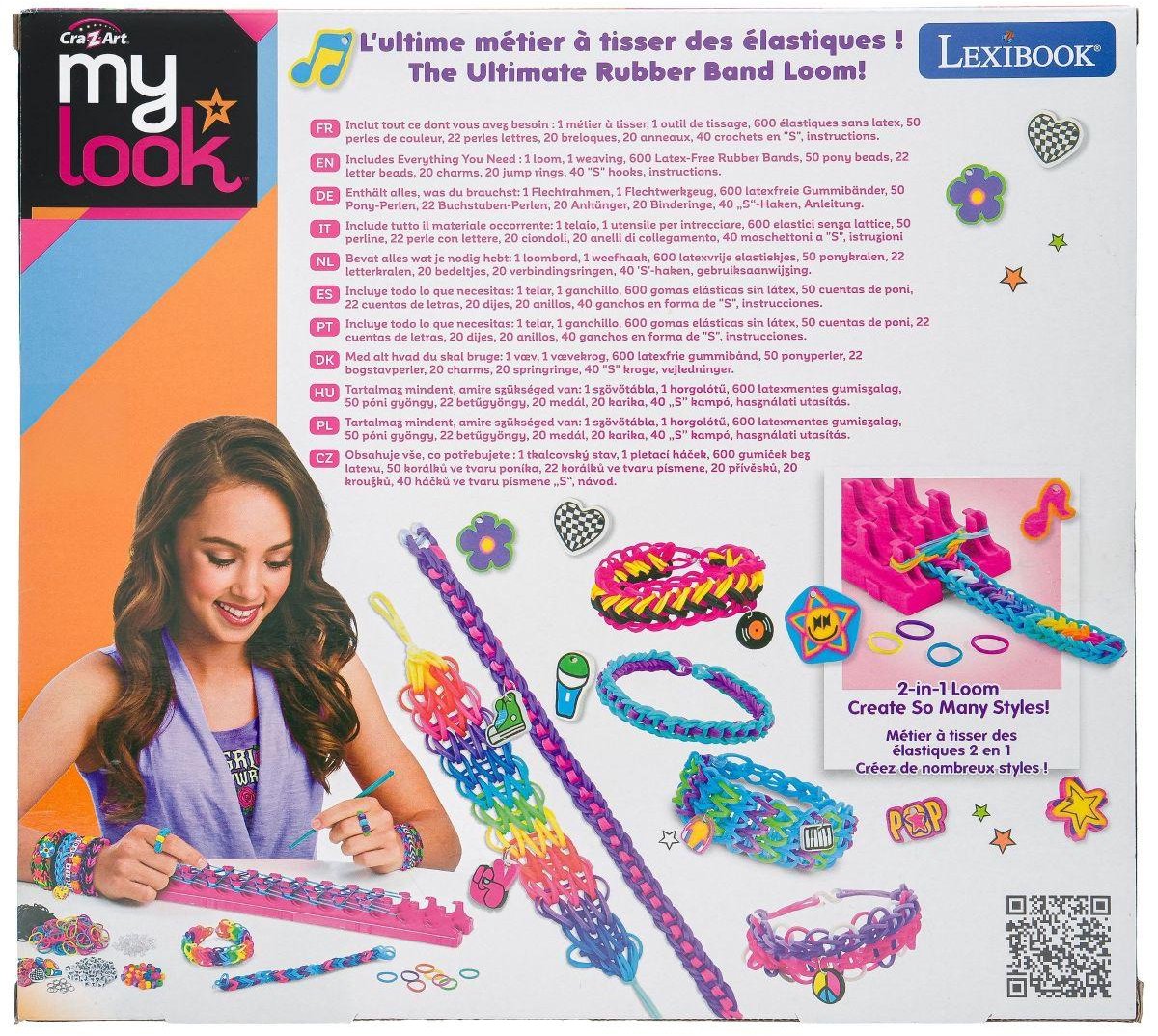 Lexibook Rock 'n' Roll Gummiband-Webstuhl-Armbänder