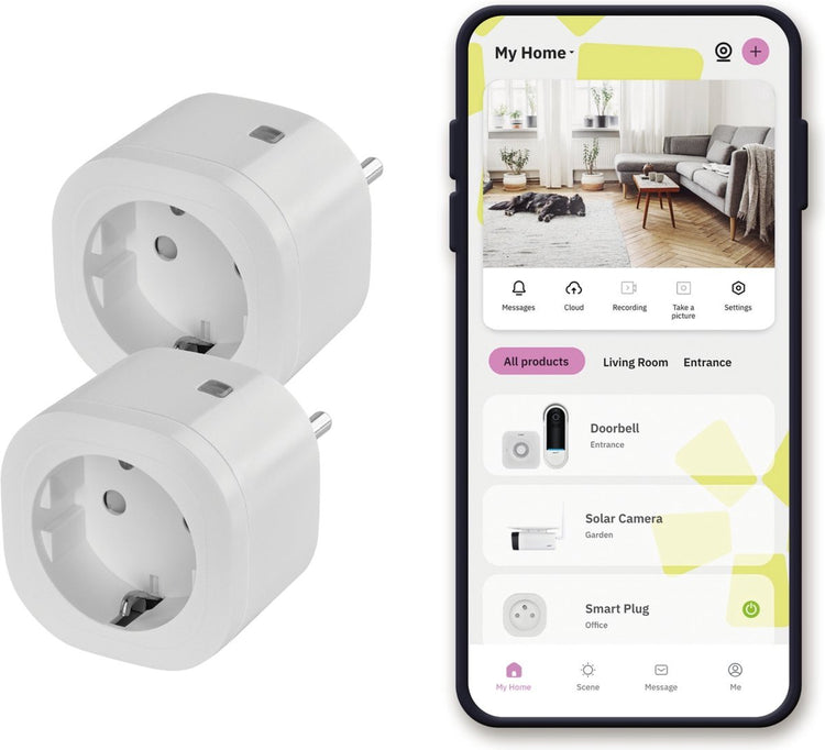 Omajin by netatmo omajin smart plug sk – Smart Plug – WLAN – Timer-Funktion – kompatibel mit Amazon Alexa und Google Home – Steuerung über Omajin Smart App – 2er-Pack – Weiß