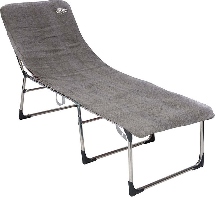 Crespo - Frottee-Stuhlbezug XL - Sonnenliegen - Grau