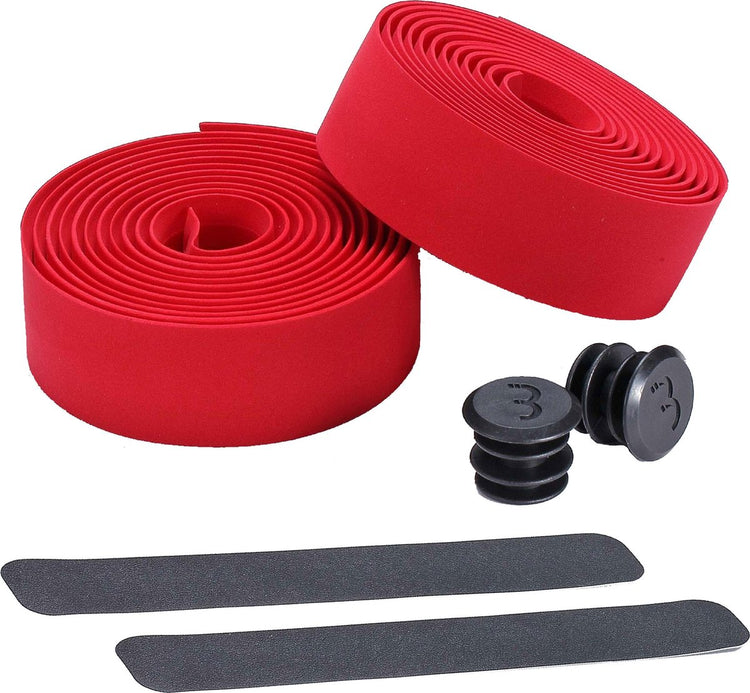 Bbb Cycling Lenkerband Rennrad – selbstklebendes Lenkerband mit Stretchmaterial – rutschfest – Länge: 200 cm – Dicke: 2 mm – inklusive Lenkerkappen – rot – Rennband BHT-01