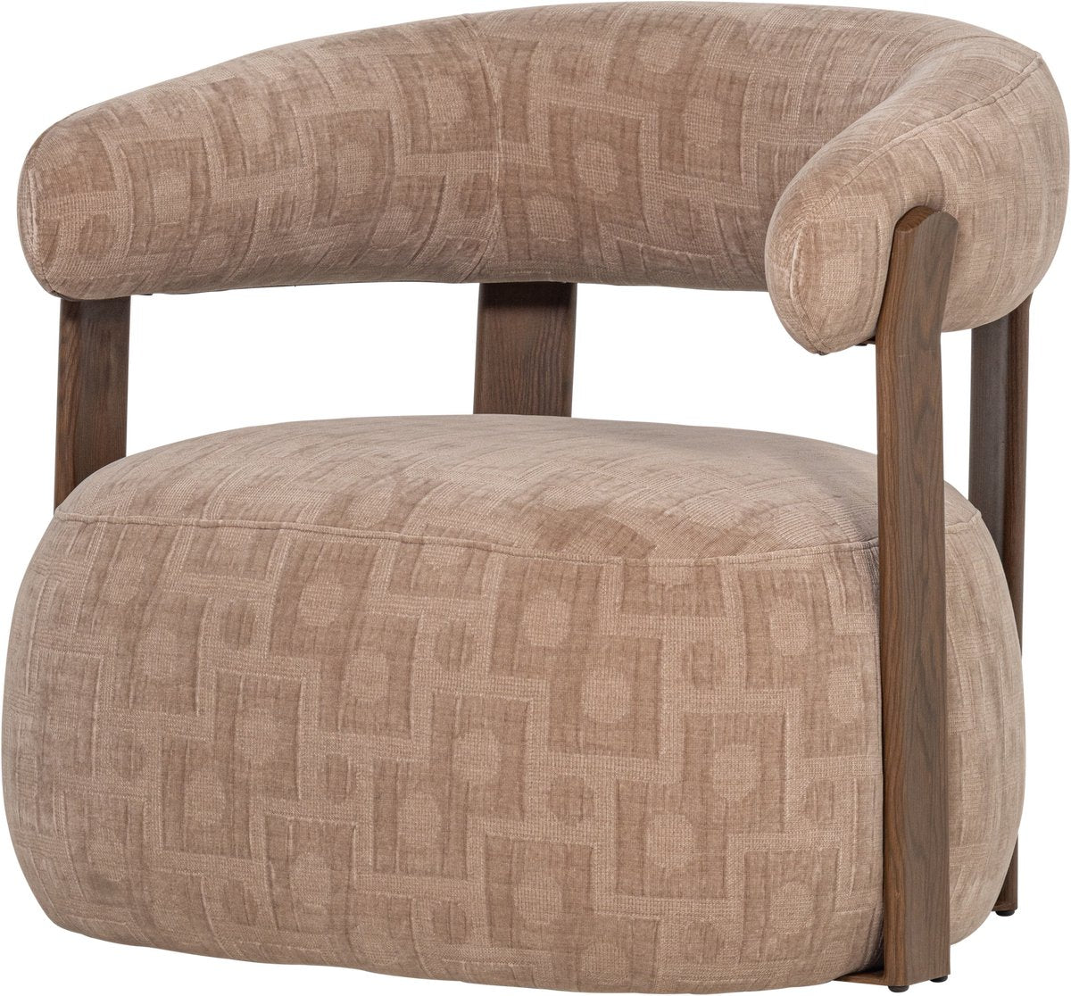Woood Foon-Sessel – Strukturstoff – Sand – 78 x 82 x 73