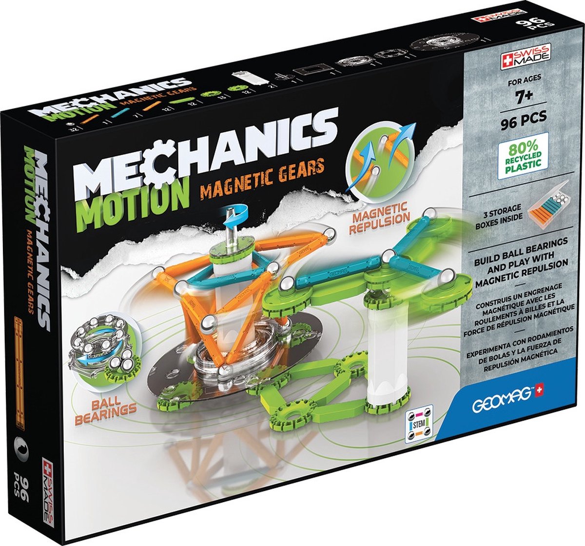 Gardenkraft Geomag Mechanik Motion Re 2 Magnetgetriebe 96 Stück