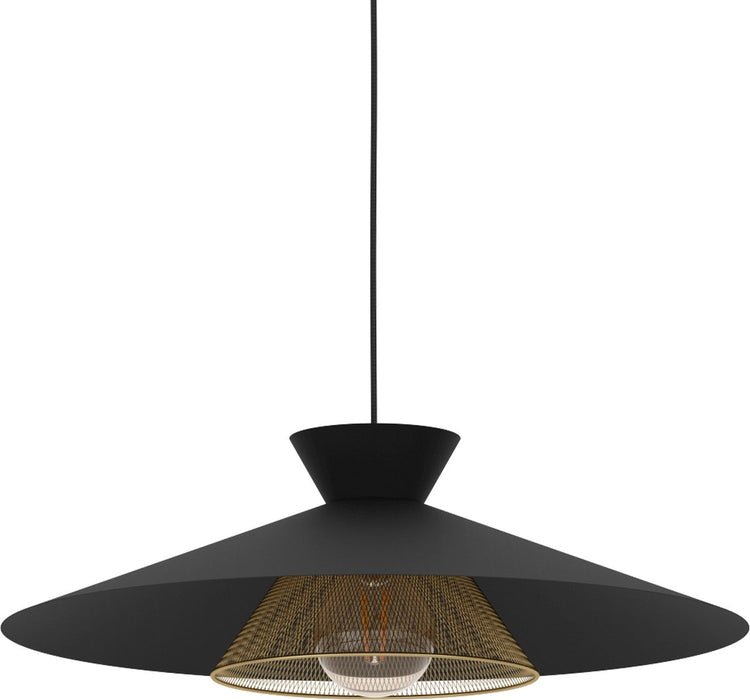 Eglo Grizedale Hängelampe – E27 – ø 50 cm – Schwarz|Gold – Stahl