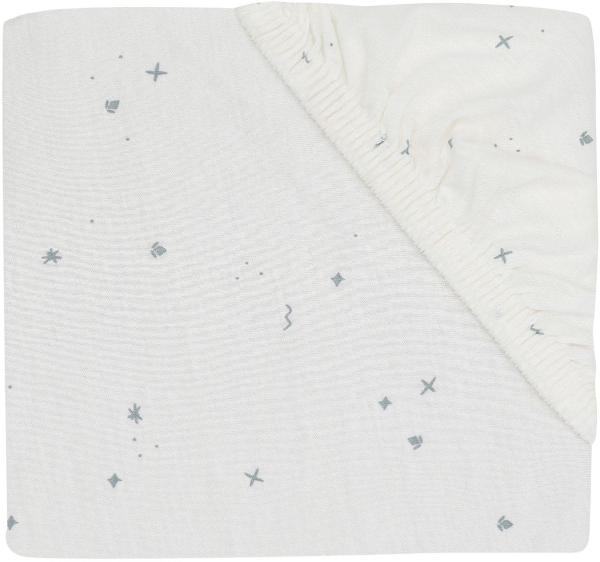 Jollein funkelndes Spannbettlaken für Bett – 60 x 120 cm – Jersey – Seegrün