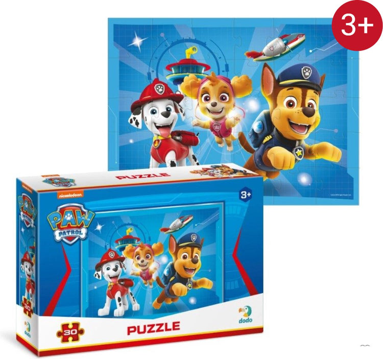 Dodo Toys Paw Patrol Puzzle 3+ – 30 Teile – Paw Patrol Toys mit Verfolgungsjagd – Marshall – Skye – Rubble – Paw Patrol Puzzle 3 Jahre