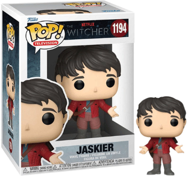 Funko der Hexer – Pop! TV Jaskier (rotes Outfit) 9 cm Sammlerfigur – Mehrfarben