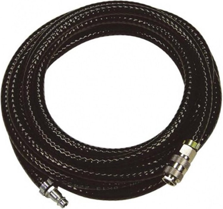 HBM Maschinen Stanley Luftschlauch 20 Meter - Kompressorschlauch - max. 10bar - Europäische Schnellkupplung - PVC - schwarz