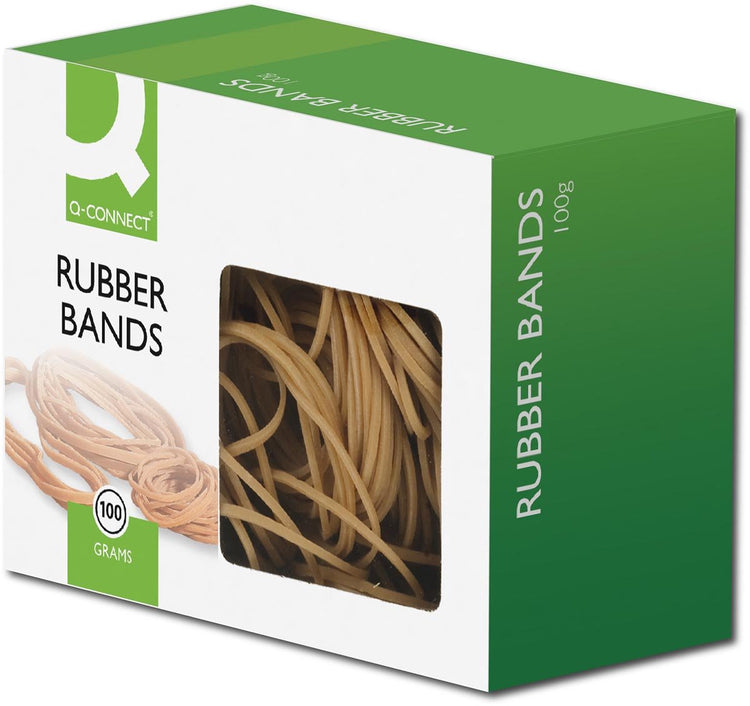 Q-connect 10 Stück größere Gummibänder 10 mm × 127 mm – Gummigummis